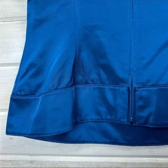 Vera Wang Lavender Label Zip Back Beaded Collar Shell - size 8 - Picture 7 of 8